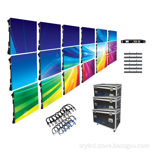 Turnkey P2.6 Indoor/Outdoor Rental LED Video Wall Package: 500x500, 500x1000 Stage Background Display Solution